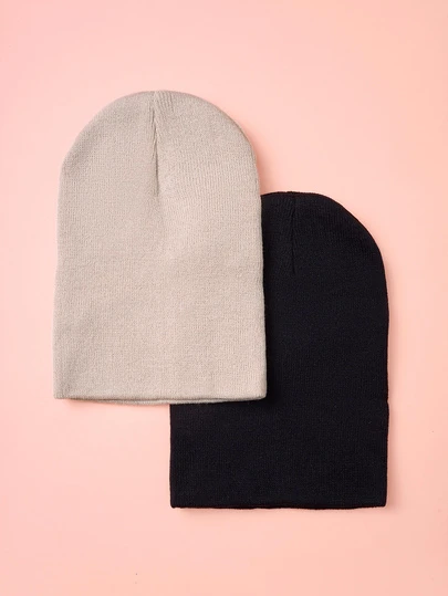 Hatastic 1顶纯色针织帽，男女通用，Y2K风格户外保暖针织帽，休闲百搭冬季防寒帽，适合日常通勤、音乐节等场合，也是馈赠佳品。