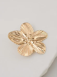 Clariva 1 Ghim cài áo hoa tinh tế bằng kim loại màu vàng tối giản cổ điển, thích hợp cho hàng ngày/tiệc tùng/đám cưới, quà tặng bạn bè - Vàng - Xem 4