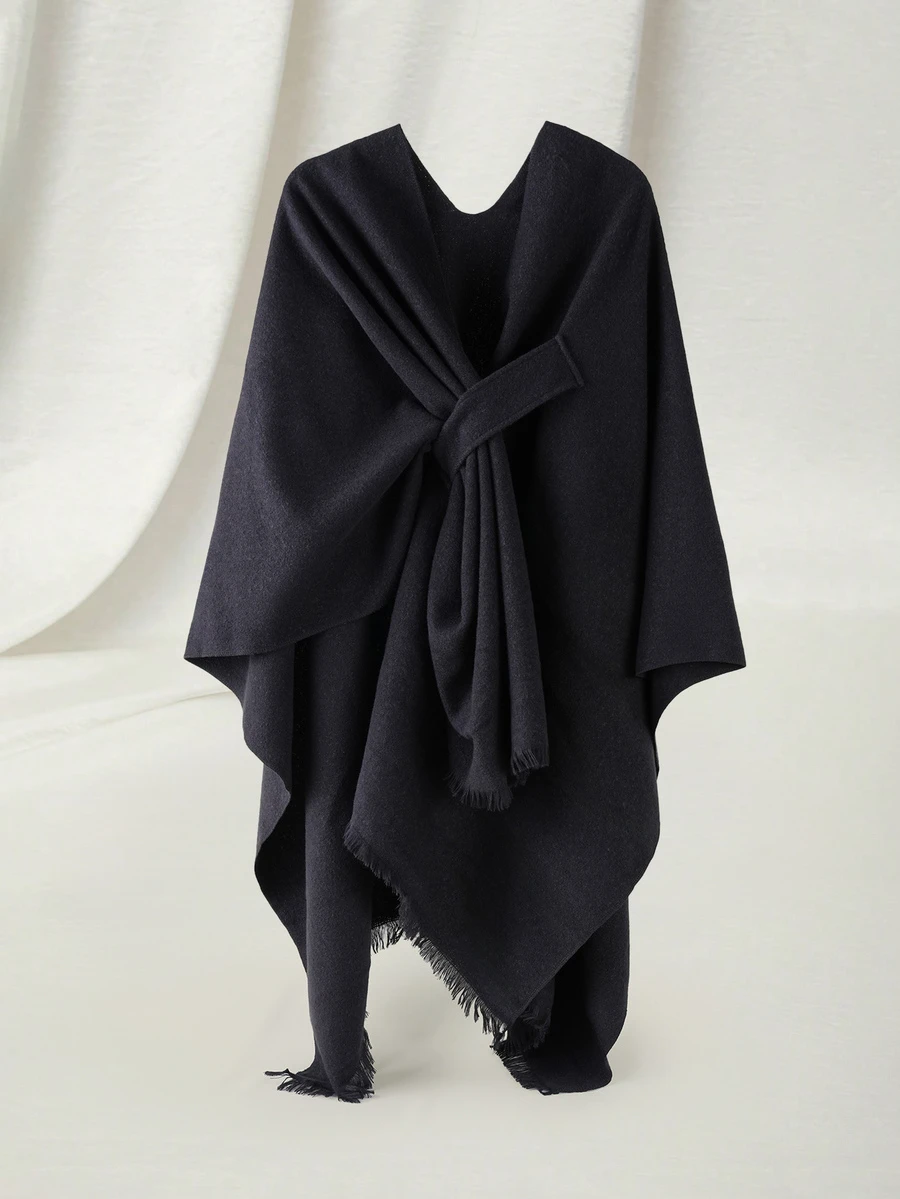 Clariva 1pc Women Fashion Personalized Buckle Shawl Travel Jacket Winter Fall Gifts