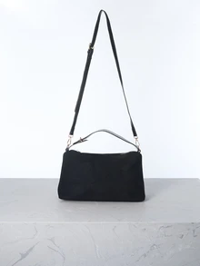 CHICVUE 1 pezzo Borsa a mano a forma di mezzaluna nuova da donna, borsa shopper minimalista  alla moda, adatta per appuntamenti, regali, pendolarismo, shopping in autunno/inverno, regali di Natale - nero - Visualizzare 1