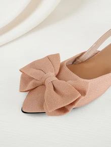 Clariva 2025 Herbst Damen Spitzschuh Slip-On Ballerinas mit Schleifen Dekor, Gummizug Design, in Khaki, elegante Lässig Ausschnitt-Komfort Loafer