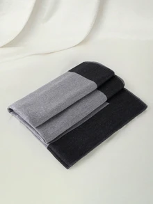 Clariva 1pc Colorblock Poncho Shawl, Suitable For Everyday Wear Christmas Gifts