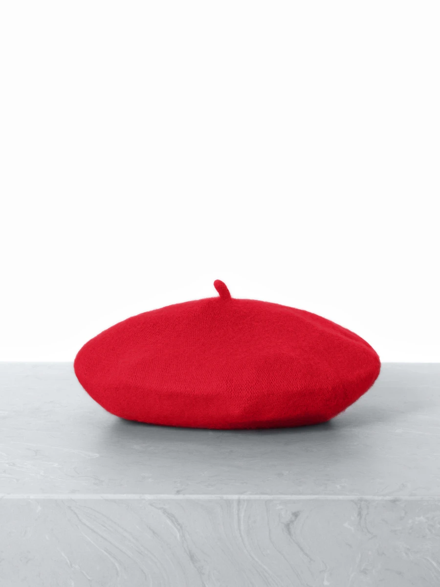 CHICVUE Cute Simple Solid Beret Gifts - Red - View 1