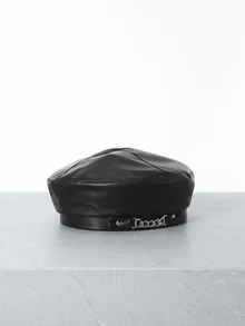 CHICVUE 1 chiếc mũ nồi thời trang trang trí dây xích cho nữ, dùng làm quà tặng Giáng sinh cổ điển cho cuộc sống hàng ngày - màu đen - Xem 1