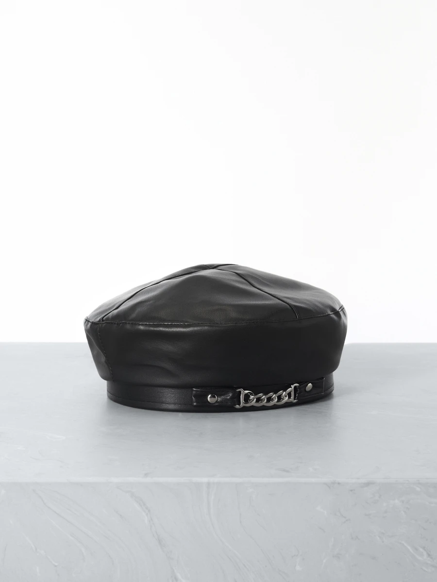 CHICVUE 1 chiếc mũ nồi thời trang trang trí dây xích cho nữ, dùng làm quà tặng Giáng sinh cổ điển cho cuộc sống hàng ngày - màu đen - Xem 1