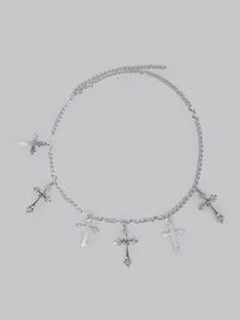 1pc Cross Waist Chain Belt, Versatile Punk Gothic Fashion Waist Accessoriessummer School Fall, Autumn, Gifts