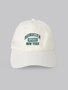 DareSee 1pc Women Letter Embroidered Adjustable Casual Baseball Cap For Outdoor Soft And Comfortable Simple Breathable Street Music-Fest Y2K-Fest Back To School Autumn Winter Gifts - Beige - View 3