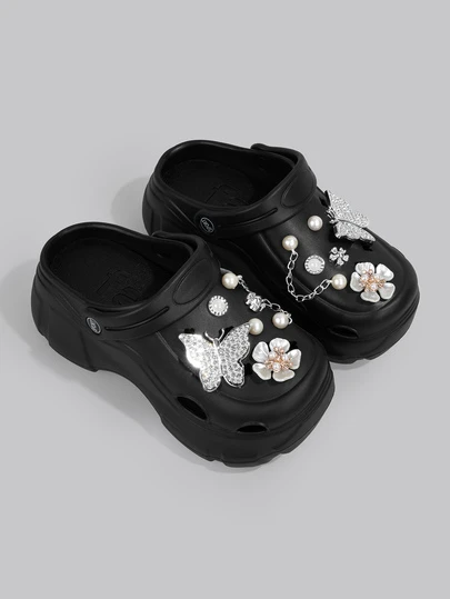 DareSee 2025新款厚底木屐凉鞋，时尚派对/休闲装，可爱卡通EVA材质，适合夏季及所有季节，圣诞礼物佳选