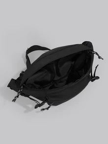 DareSee Lightweight,Business Casual Letter Graphic Waist Bag For Teen Girls Women College Students,Rookies & White-Collar Workers Perfect For Office,College,Work ,Business,Commute,Outdoors, Travel, Outings, Preppy Bum Bag For The First Day Of School Gifts Music Fest Back To School - Black - View 6