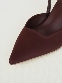 Clariva Women Plain Color Kitten Heel Shoes, Elegant Pointed Toe High Heels, Fashionable Ankle-Strap Open Toe High Heels Gifts