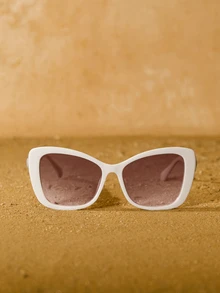 Tropiscape 1 Pair Faux Pearl Decor Acrylic Cat Eye Fashionable Glasses Beach Accessories For Women Glasses Shades Basics Fall Winter Women Outfits Clothes Business Casual Gifts For Summer Beach Vacation,Outdoor,Travel Gifts - Multicolor - View 1