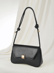 Clariva New Simple Solid Color PU Leather Square Flap Handbag, Niche Fashion Outdoor Travel Vacation Underarm Bag, Portable Elegant Business Commuting Crossbody Bag For Daily Work Use, Lightweight New Street Shopping Women Shoulder Bags Gifts