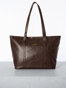 女士时尚多功能手提包，适合日常通勤，圣诞礼物之选 - 咖啡棕 - 查看 4