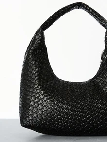 休闲简约大容量轻便多功能女士腋下单肩包圣诞礼物 - 黑色 - 查看 5