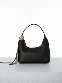 CHICVUE Minimalist Shoulder Underarm Bag For Women With Silk Scarf Gift Gifts - Black - View 3
