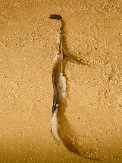 Tropiscape 3个/6个复古波西米亚羽毛流苏发夹，黑色发饰，适合派对、舞蹈、海外海滩装扮，爪夹发卡，发夹，学校用品，大学圣诞礼物