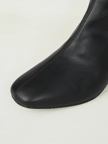 Clariva 女士靴子、踝靴、女鞋、婚鞋、高跟靴、黑色厚底厚底冬季短靴、舒适鞋底时尚高跟女靴、适合寒冷天气的休闲套穿鞋、四季必备单品、圣诞礼物