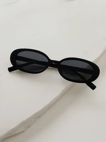 2pcs Vintage Small Frame Oval Shaped Plastic Sunglasses, Unisex Fashion Classic Style, Outdoor Travel Beach Holiday UV Protection Fashionable Shade Elegant Outfit Family Outings Travel Vacation Holiday For Summer Beach Vacation,Outdoor,Travel Gifts - Multicolor - View 5