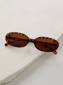 2pcs Vintage Small Frame Oval Shaped Plastic Sunglasses, Unisex Fashion Classic Style, Outdoor Travel Beach Holiday UV Protection Fashionable Shade Elegant Outfit Family Outings Travel Vacation Holiday For Summer Beach Vacation,Outdoor,Travel Gifts - Multicolor - View 3