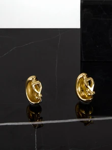 CHICVUE Fashionable Non-Pierced Clip-On Earrings For Women Gifts - Yellow Gold - View 4