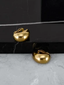 CHICVUE Fashionable Non-Pierced Clip-On Earrings For Women Gifts - Yellow Gold - View 3
