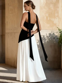 Đầm dự tiệc cưới, đi biển, nghỉ mát, xẻ tà cao, chất liệu chiffon, dáng suông, gợi cảm, thanh lịch dành cho nữ mùa hè. - Nhiều màu - Xem 2