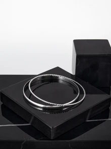 CHICVUE 1-25pcs Minimalist Five-Pointed Star Bracelet Set Gifts - Silver - View 4