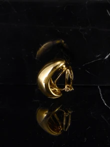 CHICVUE Fashionable Non-Pierced Clip-On Earrings For Women Gifts - Yellow Gold - View 5