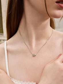 Hatastic 1件简约甜美镶嵌锆石双爱心吊坠项链，女士精致珠宝，派对礼物，母亲节礼物，圣诞节礼物 - 吊墜項鍊 - 查看 1