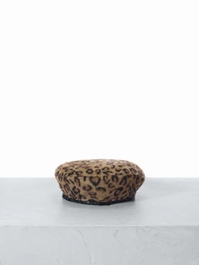 CHICVUE 波西米亚豹纹图案撞色包边贝雷帽圣诞礼物