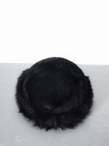 CHICVUE 1 pieza Gorro de invierno de mujer con pelo, estilo europeo y coreano, gorro de invierno talla grande grueso y versátil de unicolor, ideal para regalos de Navidad y atuendos de invierno - Multicolor - Ver 4