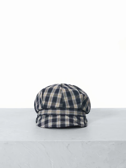 CHICVUE 1pc Retro Plaid Beret Hat, Women's Summer Painter Cap, Small Head Circumference, Cloud-Shaped Octagonal Hat, Japanese Style Gifts