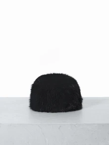 CHICVUE Artificial Fur Flat Top Winter Hat, Spliced Faux Fur Trapper Hat For Autumn And Winter Winter Outfits Gifts - Hat - View 5