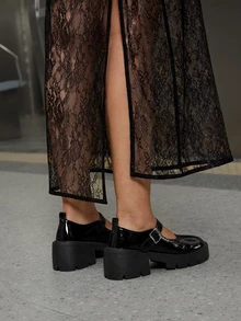 DareSee Foot Flair Women Mary Jane Platform Thick Block Heel Work, Wedding, Ankle Strap Y2K Goth Lolita Oxford Comfortable School Uniform Dress Shoes, Size Runs Small - Order One Size Up Gifts