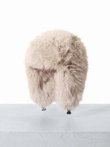 CHICVUE 女士毛绒帽，加厚仿狐狸毛耳罩，适合秋冬季户外活动，圣诞礼物 - A - 查看 8