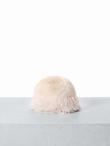 1 件圣诞礼物，时尚女士冬季款式，厚实保暖的人造毛皮，简约时尚，蒙古包人造毛皮男女通用户外渔夫帽圣诞礼物 - 彩色 - 查看 4