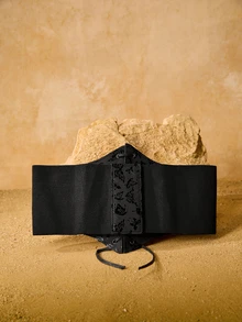 Tropiscape Cinto Elástico Feminino com Fivela Decorativa de Borboleta, Cinto Largo com Amarração na Cintura, Acessório de Moda para Vestido de Camisa, Cinto Modelador de Cintura Feminino para Vestido, Acessórios de Cinto Vintage Preto para Vestido, Cinto Modelador de Cintura para Vestido, Modelador de Cintura para Afinar a Cintura e Controlar a Barriga, Presentes de Natal