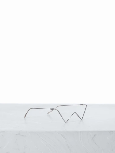 CHICVUE 1pc Metal W Shaped Rhinestone Decor Social Media Fashion Eyeglasses Frame Gifts