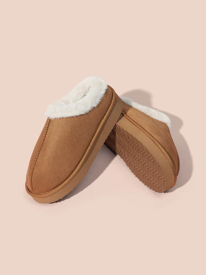 Hatastic 女士毛绒保暖拖鞋，舒适冬季雪地鞋，圣诞礼物