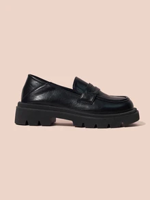 Hatastic 2024 New Arrival Platform Shoes Women, British Style Black Mary Jane Slip-On Loafers Gifts