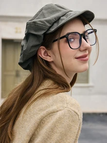 Hatastic 贝雷帽・复古艺术风报童帽 | 大号立体剪裁，显脸小・慵懒随性，百搭 | 艺术风女孩春秋出门必备单品・复古风 | 新潮透气・日式画家帽元素圣诞礼物 - 多色 - 查看 1