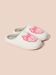 Hatastic Pink Cute Bow Slip-On Slippers For Women Indoor Casual Home Wear Gifts Music Fest - Pink - View 3