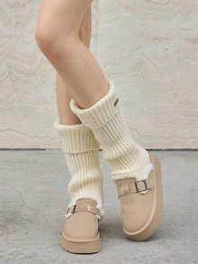 Hatastic 女士毛绒拖鞋，保暖防滑雪地靴，室内/室外皆可穿着，2025秋冬新款圣诞礼物 - 卡其色 - 查看 3