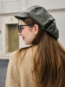 Hatastic 贝雷帽・复古艺术风报童帽 | 大号立体剪裁，显脸小・慵懒随性，百搭 | 艺术风女孩春秋出门必备单品・复古风 | 新潮透气・日式画家帽元素圣诞礼物 - 多色 - 查看 4