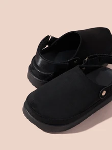 Hatastic 2024新款厚底拖鞋，休闲舒适，简约百搭，品质上乘；圣诞红色袜子，女士圣诞礼物 - 黑色 - 查看 9