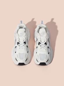 Hatastic Fall/Winter Sporty Running Shoes For Women, Two Tone Lace-Up Front Sneakers Gifts - Multicolor - View 3