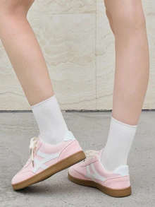 Hatastic Women's Luxury, Soft, Breathable, Vintage Outdoor Running, Vacation, Casual Sports Shoes With Platform & Thick Sole, Spring/Summer/Autumn,Sneakers For Women Gifts - Pink - View 4