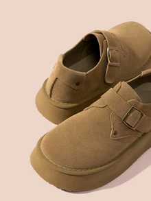 Hatastic 女士新款全包覆式套脚乐福鞋，厚底休闲厚底鞋，适合秋季和圣诞节送礼