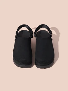 Hatastic 2024新款厚底拖鞋，休闲舒适，简约百搭，品质上乘；圣诞红色袜子，女士圣诞礼物 - 黑色 - 查看 5