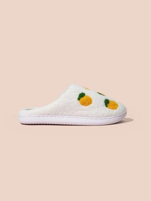 Hatastic Cute Non-Slip Lemon Pattern Winter Home Slippers For Women Gifts - Yellow - View 3